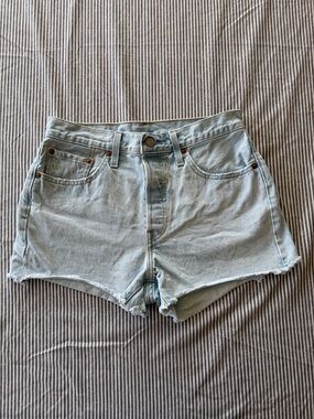Levi's 501 Light Blue Denim Shorts